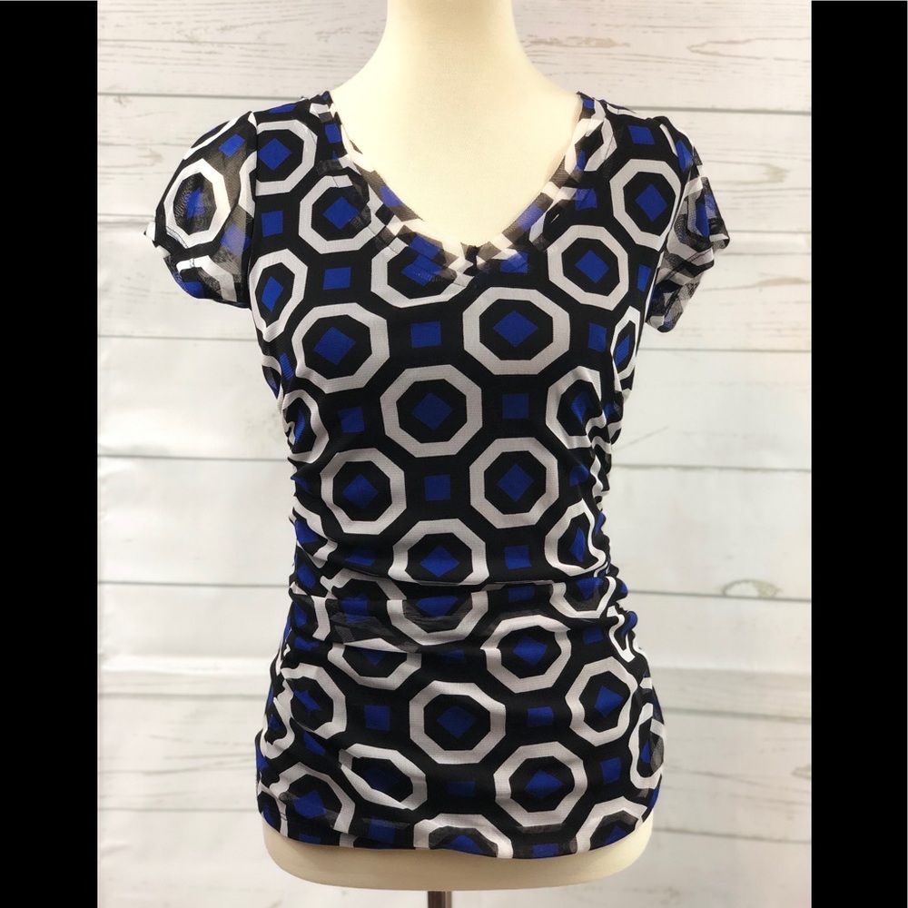 INC International Royal blue and black top